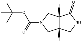 tert-butyl (3aR,6aR)-4-oxohexahydropyrrolo[3,4-c]pyrrole-2(1H)-carboxylate Struktur