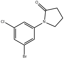 1-(3-bromo-5-chlorophenyl)pyrrolidin-2-one Struktur