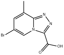 6-bromo-8-methyl-[1,2,4]triazolo[4,3-a]pyridine-3-carboxylic acid Struktur