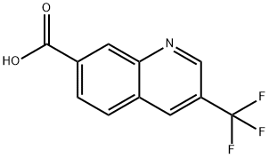 3-(trifluoromethyl)quinoline-7-carboxylic acid Struktur