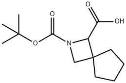 2-(tert-butoxycarbonyl)-2-azaspiro[3.4]octane-1-carboxylic acid Struktur