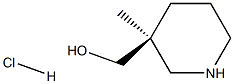 (S)-(3-methylpiperidin-3-yl)methanol hydrochloride Struktur