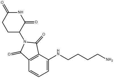 4-((4-aminobutyl)amino)-2-(2,6-dioxopiperidin-3-yl)isoindoline-1,3-dione Struktur