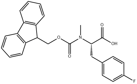 Fmoc-4-fluoro-N-methyl-L-phenylalanine Struktur