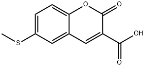 6-(methylthio)-2-oxo-2H-chromene-3-carboxylic acid Struktur