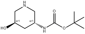 tert-butyl N-[trans-5-hydroxypiperidin-3-yl]carbamate Struktur