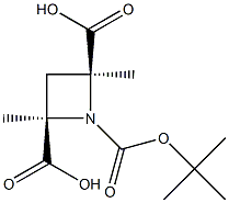 1-tert-butyl 2,4-dimethyl (2R,4S)-azetidine-1,2,4-tricarboxylate Struktur