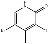 5-bromo-3-iodo-4-methylpyridin-2-ol Struktur