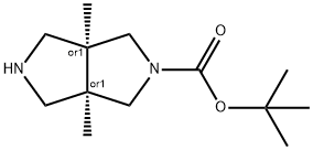 tert-butyl cis-3a,6a-dimethyl-octahydropyrrolo[3,4-c]pyrrole-2-carboxylate Struktur