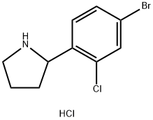 2-(4-BROMO-2-CHLOROPHENYL)PYRROLIDINE HYDROCHLORIDE Struktur