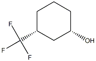 (1S,3R)-3-(trifluoromethyl)cyclohexan-1-ol Struktur