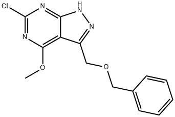 3-((Benzyloxy)methyl)-6-chloro-4-methoxy-1H-pyrazolo[3,4-d]pyrimidine Struktur