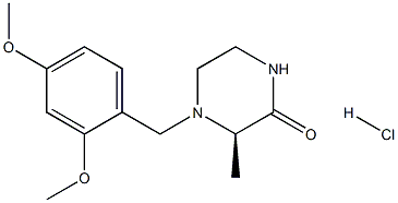 (R)-4-(2,4-dimethoxybenzyl)-3-methylpiperazin-2-one hydrochloride Struktur