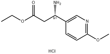 (S)-ethyl 3-amino-3-(6-methoxypyridin-3-yl)propanoate dihydrochloride Struktur