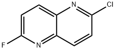 2-chloro-6-fluoro-1,5-naphthyridine Struktur