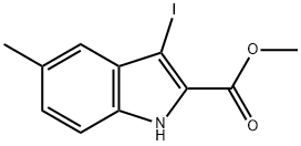 methyl 3-iodo-5-methyl-1H-indole-2-carboxylate Struktur