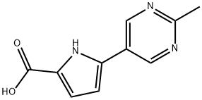 5-(2-methylpyrimidin-5-yl)-1H-pyrrole-2-carboxylic acid Struktur