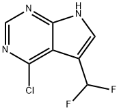 4-Chloro-5-(difluoromethyl)-7H-pyrrolo[2,3-d]pyrimidine Struktur