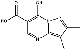 7-hydroxy-2,3-dimethylpyrazolo[1,5-a]pyrimidine-6-carboxylic acid Struktur