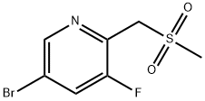 5-bromo-3-fluoro-2-((methylsulfonyl)methyl)pyridine Struktur