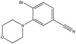 4-bromo-3-morpholinobenzonitrile Struktur