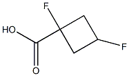 1,3-difluorocyclobutane-1-carboxylic acid Struktur