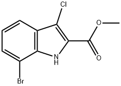 methyl 7-bromo-3-chloro-1H-indole-2-carboxylate Struktur