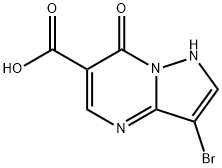 3-bromo-7-oxo-1H,7H-pyrazolo[1,5-a]pyrimidine-6-carboxylic acid Struktur