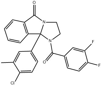 5H-Imidazo[2,1-a]isoindol-5-one, 9b-(4-chloro-3-methylphenyl)-1-(3,4-difluorobenzoyl)-1,2,3,9b-tetrahydro- Struktur