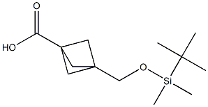 3-{[(tert-butyldimethylsilyl)oxy]methyl}bicyclo[1.1.1]pentane-1-carboxylic acid Struktur