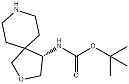 Tert-Butyl (S)-(2-oxa-8-azaspiro[4.5]decan-4-yl)carbamate Struktur