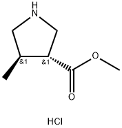 Methyl (3R,4R)-4-methylpyrrolidine-3-carboxylate hydrochloride Struktur