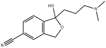 5-Isobenzofurancarbonitrile, 1-[3-(dimethylamino)propyl]-1,3-dihydro-1-hydroxy- Struktur