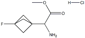 methyl 2-amino-2-(3-fluoro-1-bicyclo[1.1.1]pentanyl)acetate hydrochloride Struktur