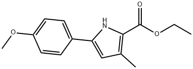 Ethyl 5-(4-methoxyphenyl)-3-methyl-1H-pyrrole-2-carboxylate Struktur