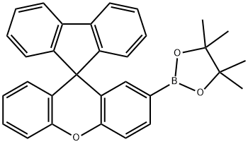 4,4,5,5-tetramethyl-2-(spiro[fluorene-9,9'-xanthen]-2'-yl)-1,3,2-dioxaborolane Struktur