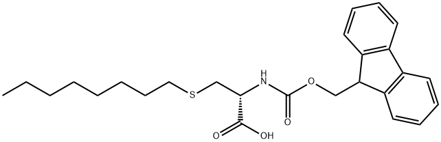 (2R)-2-({[(9H-fluoren-9-yl)methoxy]carbonyl}amino)-3-(octylsulfanyl)propanoic acid Struktur