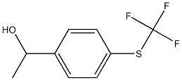 1-{4-[(trifluoromethyl)sulfanyl]phenyl}ethan-1-ol Struktur