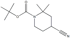 tert-butyl 4-cyano-2,2-dimethylpiperidine-1-carboxylate Struktur