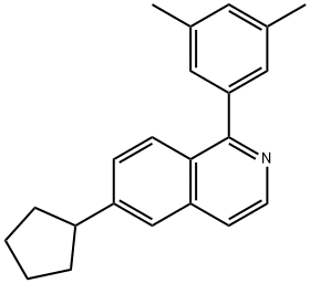 6-cyclopentyl-1-(3,5-dimethylphenyl)Isoquinoline Struktur