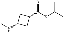 Cyclobutanecarboxylic acid, 3-(methylamino)-, 1-methylethyl ester, cis- Struktur