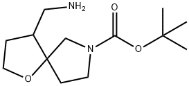 tert-butyl4-(aminomethyl)-1-oxa-7-azaspiro[4.4]nonane-7-carboxylate Struktur