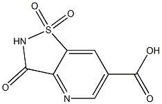 1,1,3-trioxo-2H,3H-1lambda6-[1,2]thiazolo[4,5-b]pyridine-6-carboxylic acid Struktur