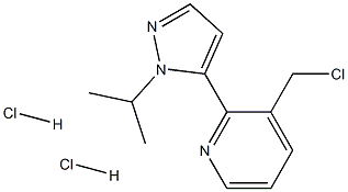 3-(chloromethyl)-2-(1-isopropyl-1H-pyrazol-5-yl)pyridine dihydrochloride Struktur