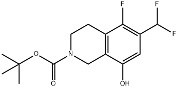 tert-butyl 6-(difluoromethyl)-5-fluoro-8-hydroxy-3,4-dihydroisoquinoline-2(1H)-carboxylate Struktur