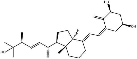 1,3-Cyclohexanediol, 4-methylene-5-[(2E)-2-[(1R,3aS,7aR)-octahydro-1-[(1R,2E,4S)-5-hydroxy-1,4,5-trimethyl-2-hexen-1-yl]-7a-methyl-4H-inden-4-ylidene]ethylidene]-, (1S,3S,5Z)- Struktur