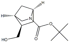 tert-butyl (1S,4R,5R)-5-(hydroxymethyl)-2-azabicyclo[2.2.1]heptane-2-carboxylate Struktur