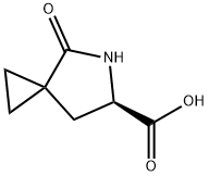 (6R)-4-oxo-5-azaspiro[2.4]heptane-6-carboxylic acid Struktur