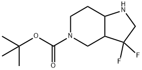 tert-butyl 3,3-difluorooctahydro-5H-pyrrolo[3,2-c]pyridine-5-carboxylate Struktur