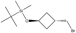 tert-butyldimethyl[trans-3-(bromomethyl)cyclobutoxy]silane Struktur